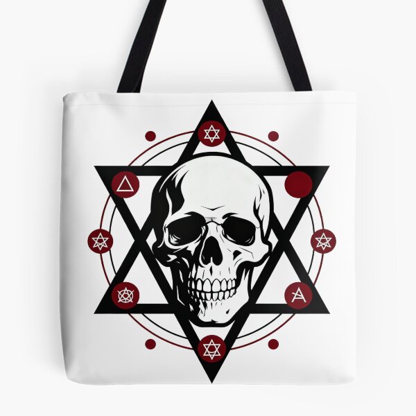Item preview, Hex of the Crimson Gate – Occult Skull Symbol  designed and sold by Artpicto.