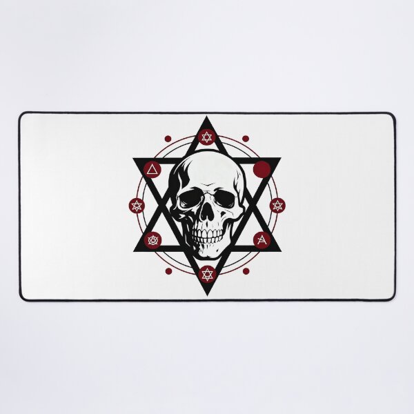 Item preview, Hex of the Crimson Gate – Occult Skull Symbol designed and sold by Artpicto.