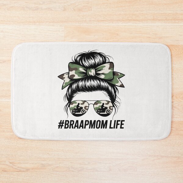 Item preview, Braaap Mom Life Dirt Bike Motocross Messy Bun dirt bike designed and sold by ControlCenter.