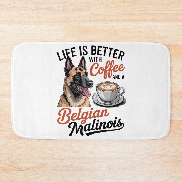 Item preview, Belgian Malinois Dog Breed Life is Better with Coffee and a Men Women Girls Kids designed and sold by ControlCenter.