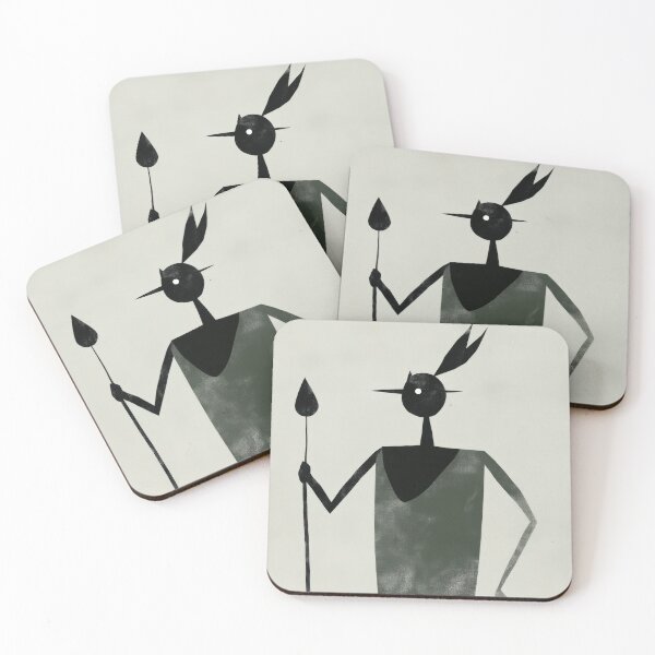 Item preview, Quirky Minimalist Witch Doctor Figure – Abstract Stylized Character Art designed and sold by dawnleblanc55.