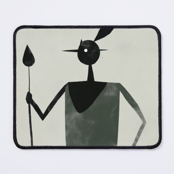 Item preview, Quirky Minimalist Witch Doctor Figure – Abstract Stylized Character Art designed and sold by dawnleblanc55.
