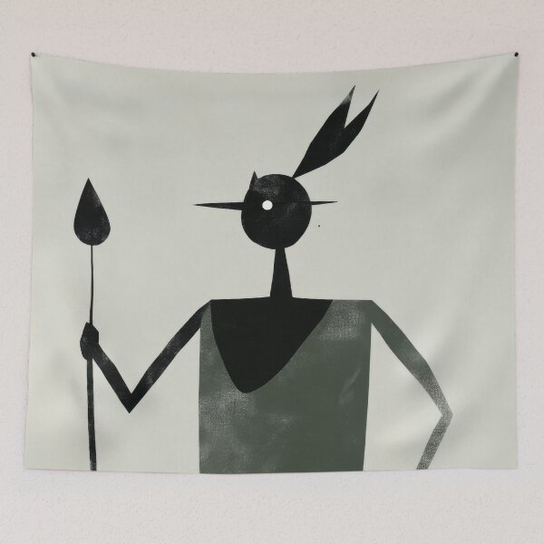 Item preview, Quirky Minimalist Witch Doctor Figure – Abstract Stylized Character Art designed and sold by dawnleblanc55.