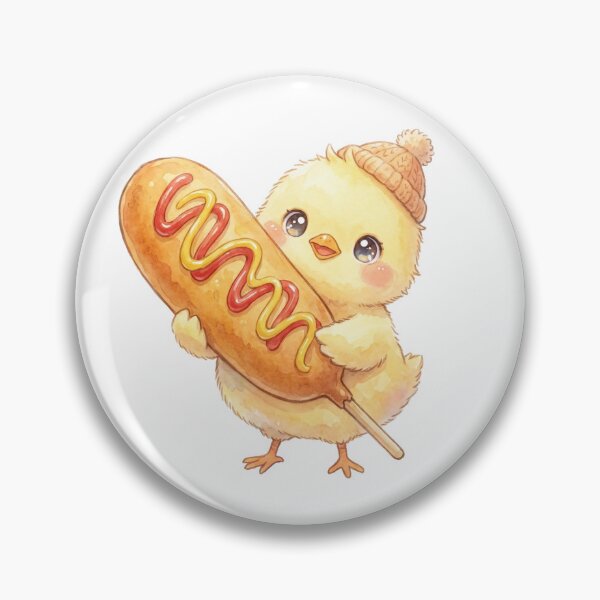 Item preview, Corn Dog Chick – Funny Snack Animal Sticker designed and sold by MTeesGA.