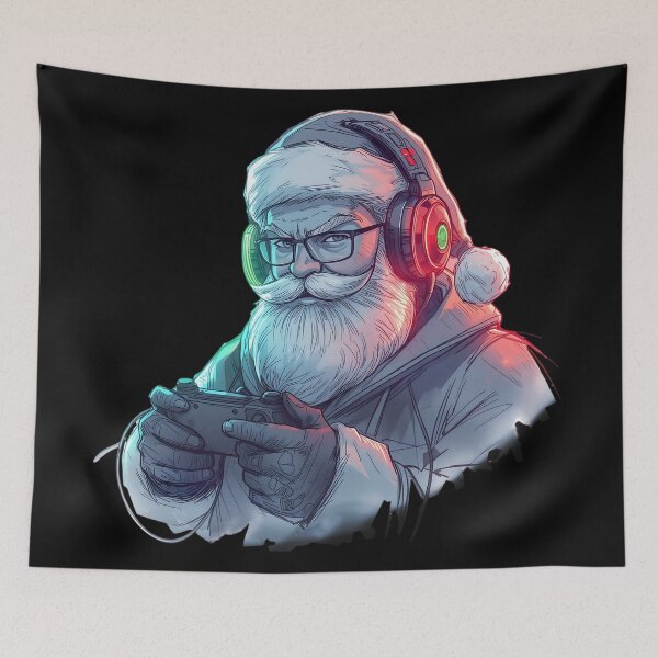 Item preview, Gamer Christmas Santa RGB Glow designed and sold by SoulenCify.