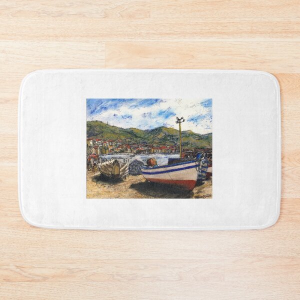 Item preview, Corfu Beached Fishing Boats designed and sold by Randy Sprout Fine Art.