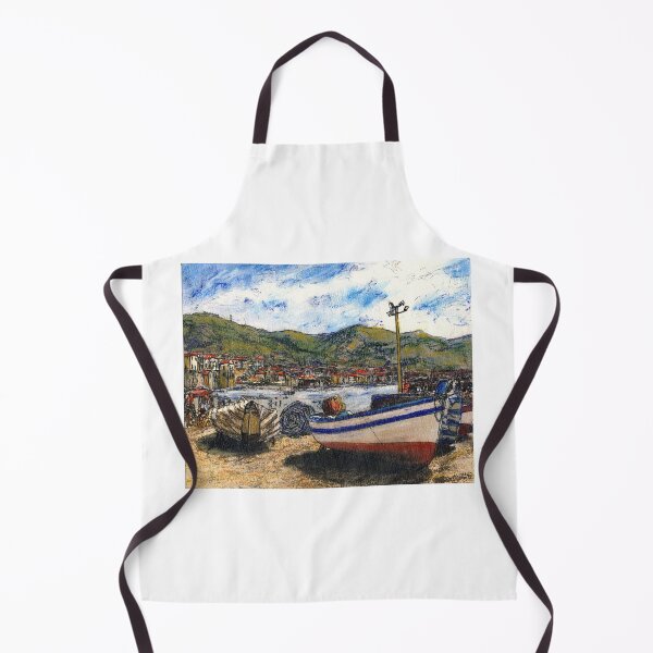 Item preview, Corfu Beached Fishing Boats designed and sold by Randy Sprout Fine Art.