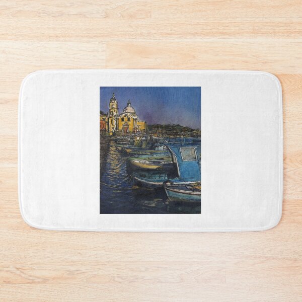 Item preview, Dusk Falls Over Procida Fleet designed and sold by Randy Sprout Fine Art.