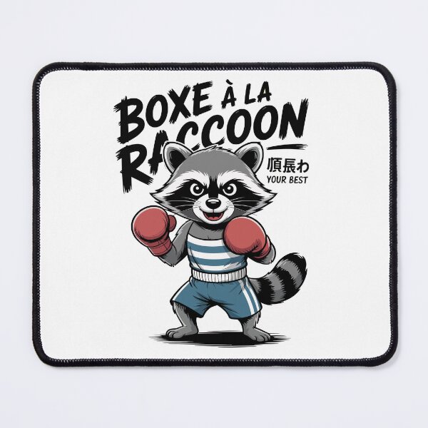 Item preview, Raccoon Boxer with Bold Attitude designed and sold by SquiggleNest.