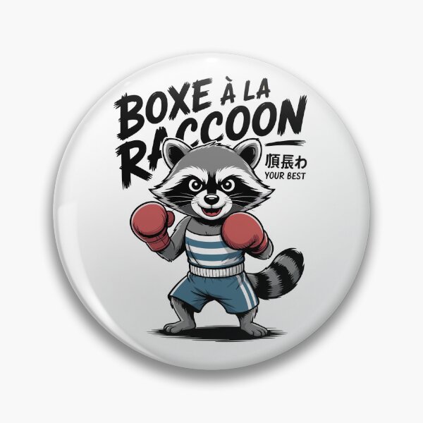 Item preview, Raccoon Boxer with Bold Attitude designed and sold by SquiggleNest.
