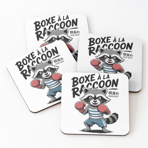 Item preview, Raccoon Boxer with Bold Attitude designed and sold by SquiggleNest.