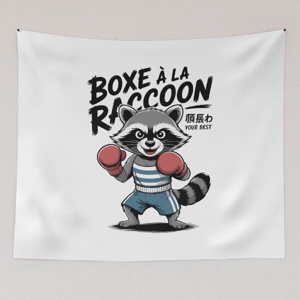 Item preview, Raccoon Boxer with Bold Attitude designed and sold by SquiggleNest.