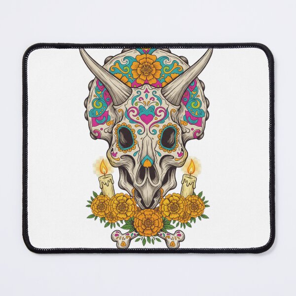Item preview, Sugar Skull Triceratops – Day of the Dead Dino Art designed and sold by DinoPrints-shop.