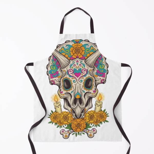 Item preview, Sugar Skull Triceratops – Day of the Dead Dino Art designed and sold by DinoPrints-shop.