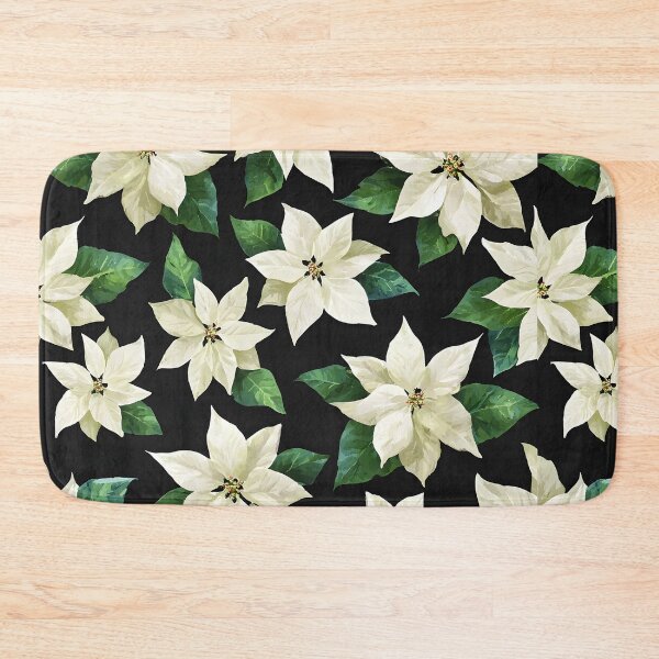 Item preview, White Pointesettias on Black designed and sold by RebelRulez.