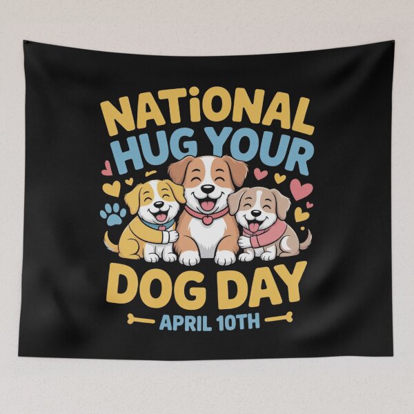 Item preview, National hug your dog day april 10th designed and sold by DreamOnShirts.