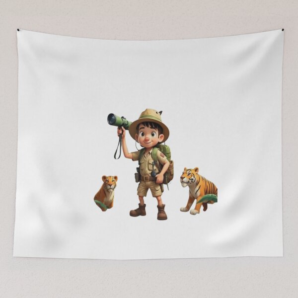 Item preview, The little kelvin image with tigers designed and sold by TFM-Fashion.
