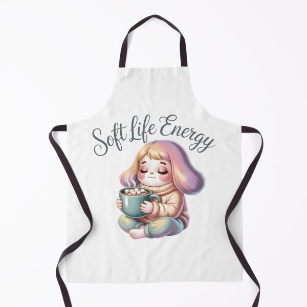 Item preview, Cute Soft Life Cozy Aesthetic Girl Drinking Hot Chocolate – Kawaii Pastel Illustration for Calm & Comfort Vibes designed and sold by SoftyDesigns.