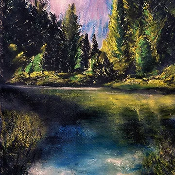 Artwork thumbnail, Merced River Bank by Randy Sprout Fine Art