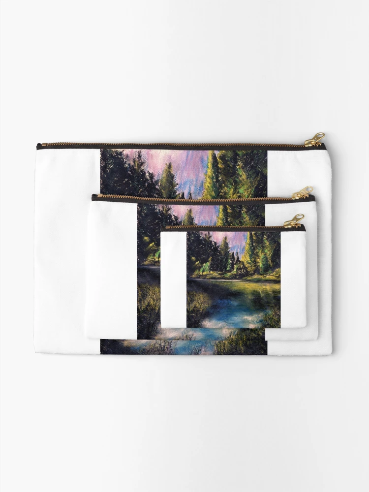 Thumbnail 2 of 4, Zipper Pouch, Merced River Bank designed and sold by Randy Sprout Fine Art.