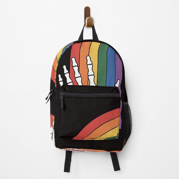 Item preview, Gothic Rainbow Pride Skeleton Hands Art Colorful Bones LGBTQ designed and sold by RatCurry.