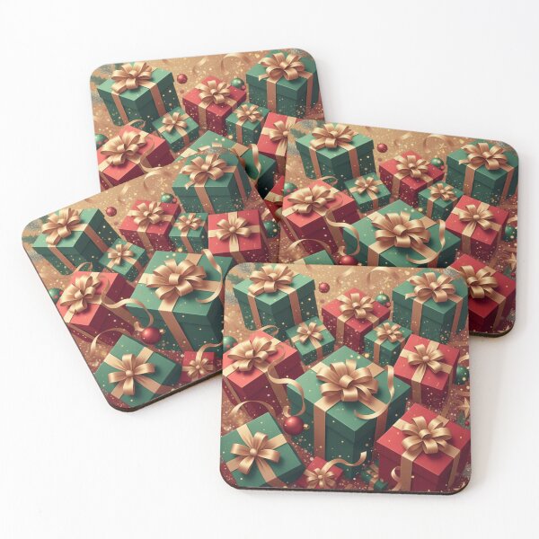 Item preview, Luxurious Christmas Gifts - Red and Green Boxes with Gold Ribbon designed and sold by ViralCollector.