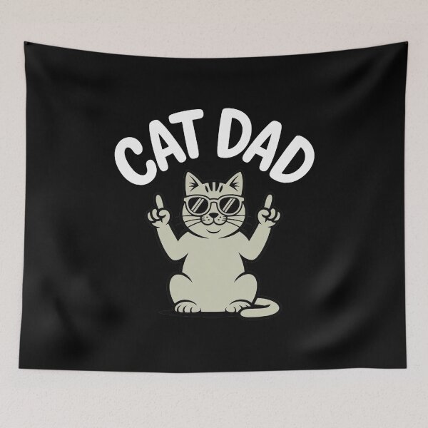 Item preview, Cat Dad Funny Quote Feline Caring Pet Owner Vibes designed and sold by faridman.