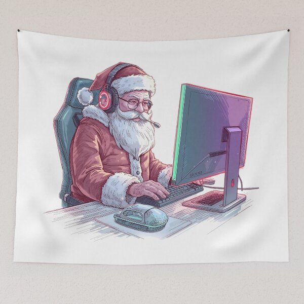 Item preview, Gaming Santa Christmas RGB Glow designed and sold by SoulenCify.
