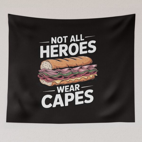 Item preview, Not All Heroes Wear Capes Sub Hero Sandwich Lunch Lady designed and sold by RatCurry.