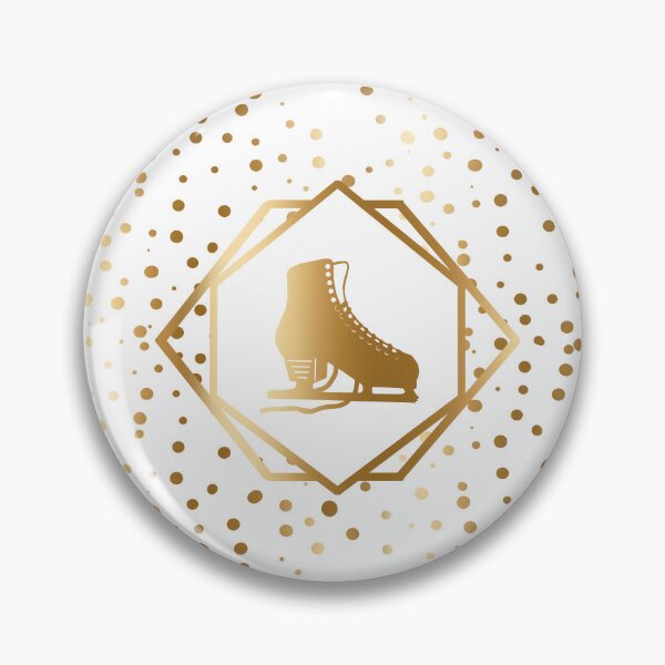 Item preview, Gold Figure Skate with Gold Dots designed and sold by PD-Skating.