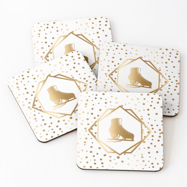 Item preview, Gold Figure Skate with Gold Dots designed and sold by PD-Skating.