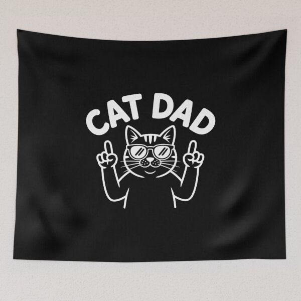 Item preview, Cat Dad Funny Quote Feline Caring Pet Owner Vibes designed and sold by faridman.
