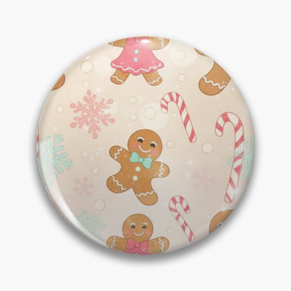 Item preview, Kawaii Pattern of Gingerbread Cookies and Pastel Flakes designed and sold by ViralCollector.