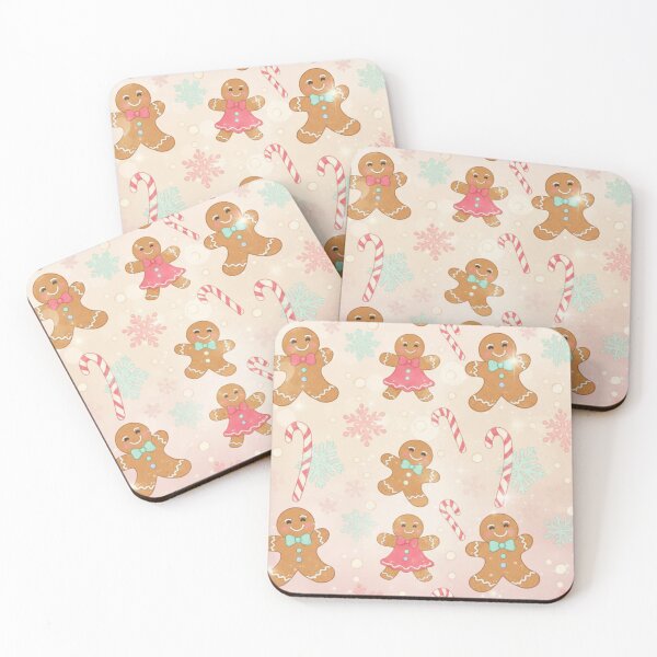 Item preview, Kawaii Pattern of Gingerbread Cookies and Pastel Flakes designed and sold by ViralCollector.