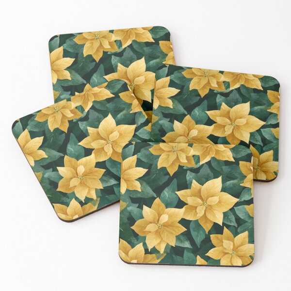 Item preview, Yellow Pointesettia on Black designed and sold by RebelRulez.
