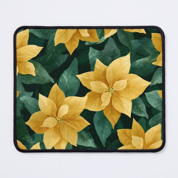 Item preview, Yellow Pointesettia on Black designed and sold by RebelRulez.