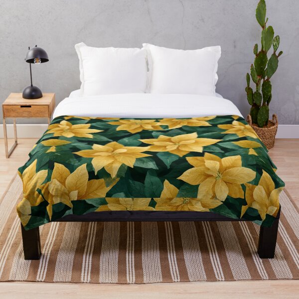 Item preview, Yellow Pointesettia on Black designed and sold by RebelRulez.