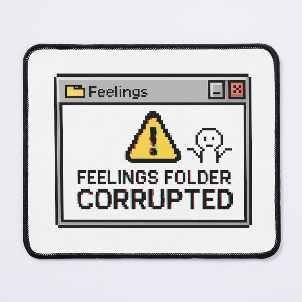 Item preview, Feelings Folder Corrupted — Retro Desktop Glitch Pixel Art designed and sold by Sonic Nova Studios.