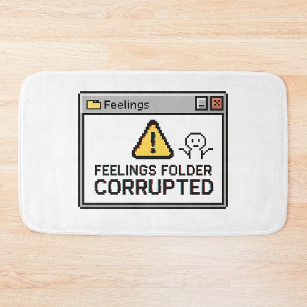 Item preview, Feelings Folder Corrupted — Retro Desktop Glitch Pixel Art designed and sold by Sonic Nova Studios.