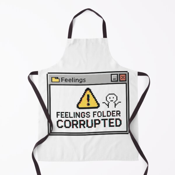 Item preview, Feelings Folder Corrupted — Retro Desktop Glitch Pixel Art designed and sold by Sonic Nova Studios.