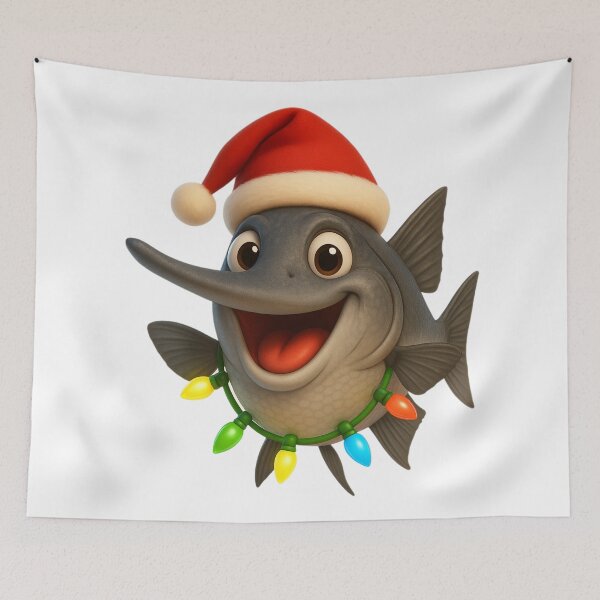Item preview, Christmas Paddlefish designed and sold by Sillytoe.