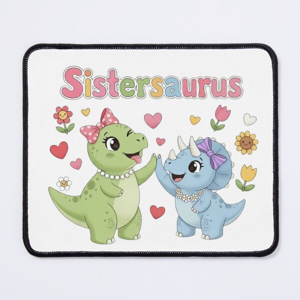 Item preview, Sistersaurus – Cute Dinosaur Sisters Illustration designed and sold by DinoPrints-shop.