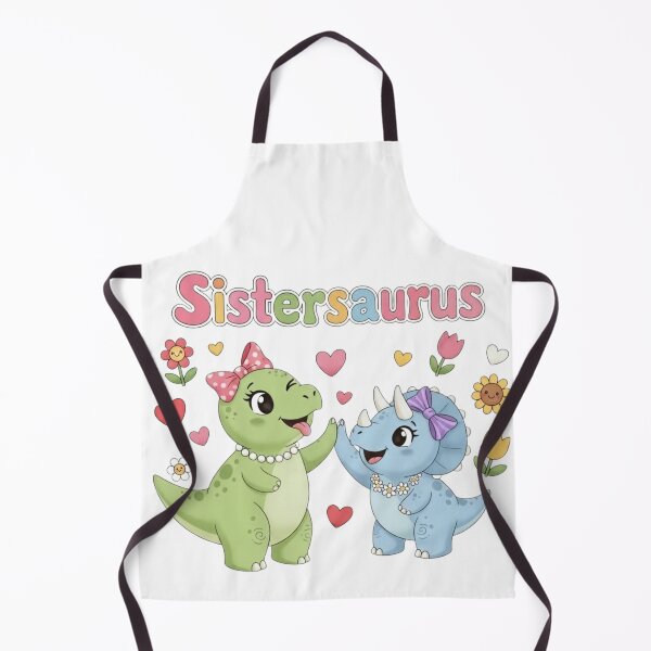 Item preview, Sistersaurus – Cute Dinosaur Sisters Illustration designed and sold by DinoPrints-shop.