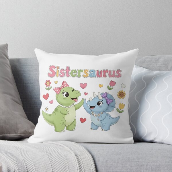 Item preview, Sistersaurus – Cute Dinosaur Sisters Illustration designed and sold by DinoPrints-shop.
