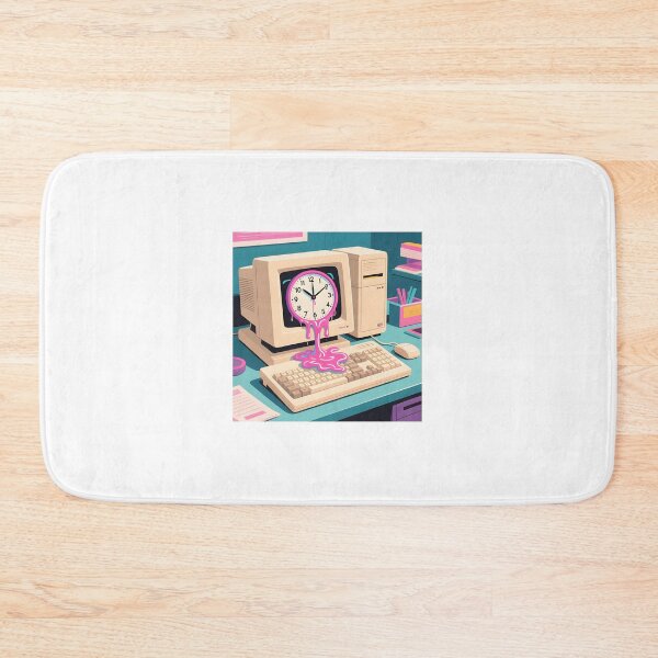 Item preview, Melting Clock Keyboard - Dali Inspired Vaporwave Glitch Art designed and sold by AestheticCore Designs.