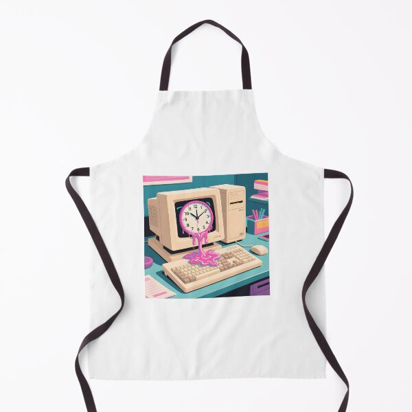 Item preview, Melting Clock Keyboard - Dali Inspired Vaporwave Glitch Art designed and sold by AestheticCore Designs.