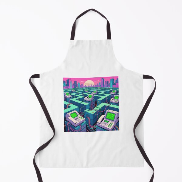 Item preview, Fax Machine Labyrinth - Vaporwave City Retro Tech Art designed and sold by AestheticCore Designs.