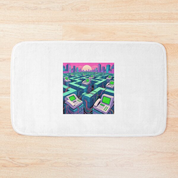 Item preview, Fax Machine Labyrinth - Vaporwave City Retro Tech Art designed and sold by AestheticCore Designs.