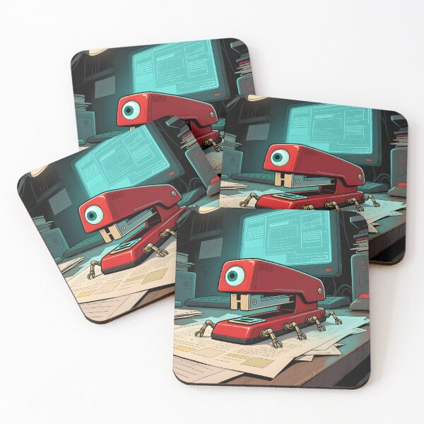 Item preview, Stapler Monster - Dark Humor Office Supply Sticker designed and sold by AestheticCore Designs.