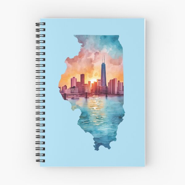 Item preview, Illinois Chicago Skyline Watercolor – Vibrant Cityscape Art designed and sold by SimplyJasper.